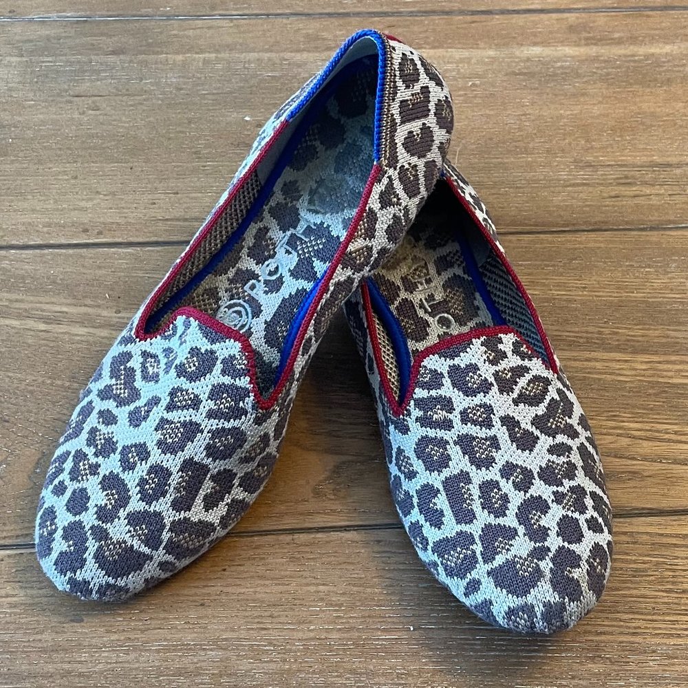 Rothy's The Loafer in Mocha Leopard Spot, Size 7.5